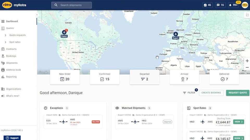 rotraNext, digital air and sea freight | Rotra